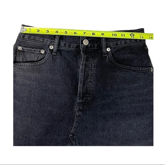 Agolde Quinn Revolve High Rise Button Fly Denim Mini Skirt - Picture 11 of 16